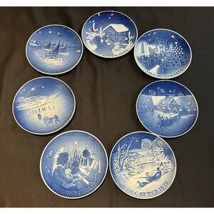 Set of Bing & Grondahl Annual Christmas Plates 1966-1972